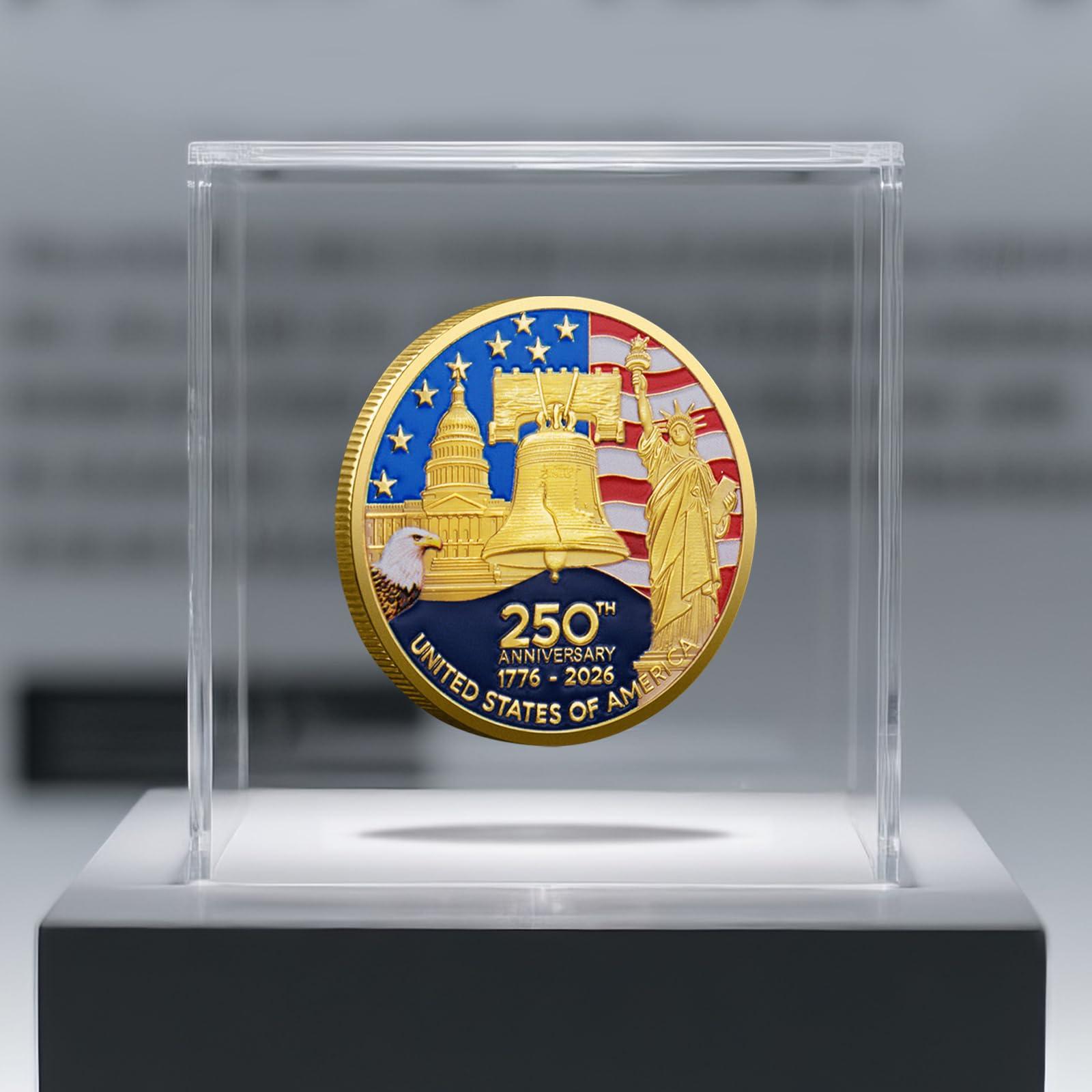 

Памятная монета Соединенных Штатов к 250-летию, металл, рельеф, цветная печать One Size