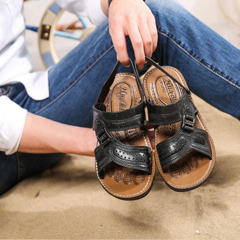 Hot Sale Summer Waterproof Non-Slip Sandals Men's Soft Bottom Wear-Resistant Slippers Dual-Purpose Breathable Sandals Men