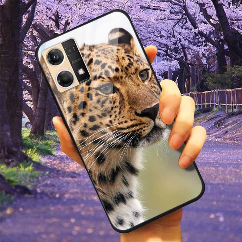 For Oppo Reno7 4G Case Fashion Tempered Glass Moon Star Bumper Cases for Oppo Reno 7 4G Phone Cases CPH2363 Luxury Funda Capa