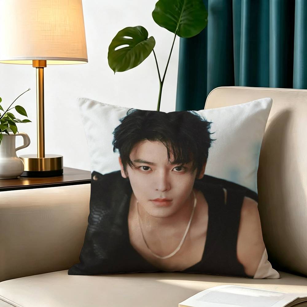 C-Chinese Actor Neo Hou Minghao Pillow Case Square Double-Sided Sofa Cushion Cover Bedroom Bedside Pillow
