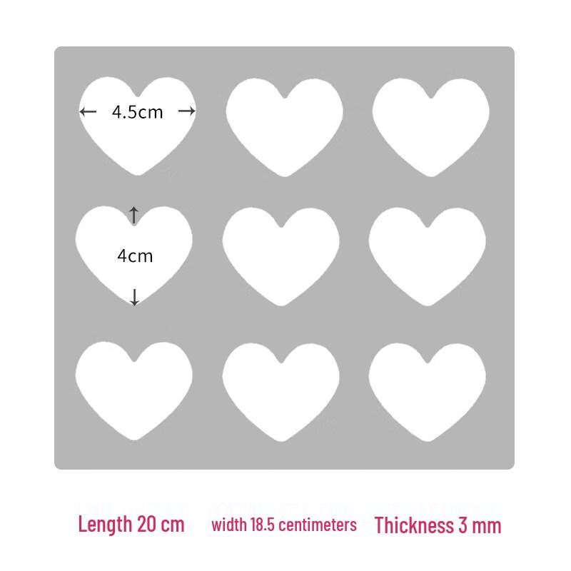Ruhan Acrylic Heart Baking Mold