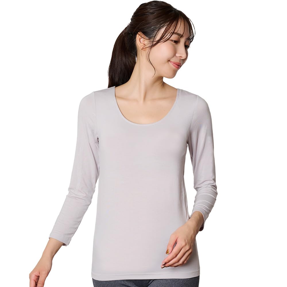 

Бюстгальтер с рукавами и круглым U-образным вырезом, серый LL [Beisia] 3/4 чашки, тепловыделяющее нижнее белье, женское, без косточек, топы, шея, шея, майка, майка,