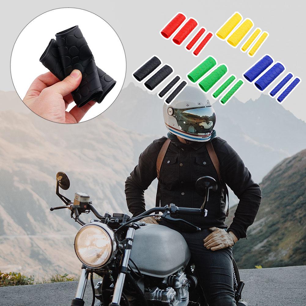4 Pack Universal Motorcycle Hand Grips Cover Protector Non-slip Rubber Sleeve For Street Dirty Bike Atv Motorbike Handlebar L2k3