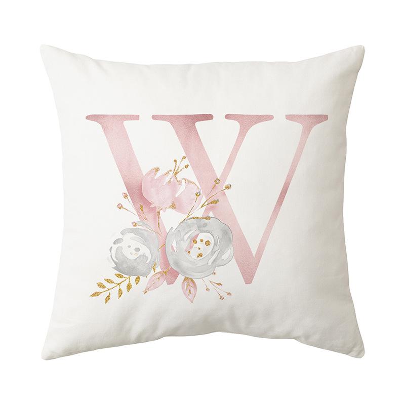 26 Letter Printed Cushion Cover Modern Simple Home Sofa Decoration Cushion Cover Bedroom Cushion Cover