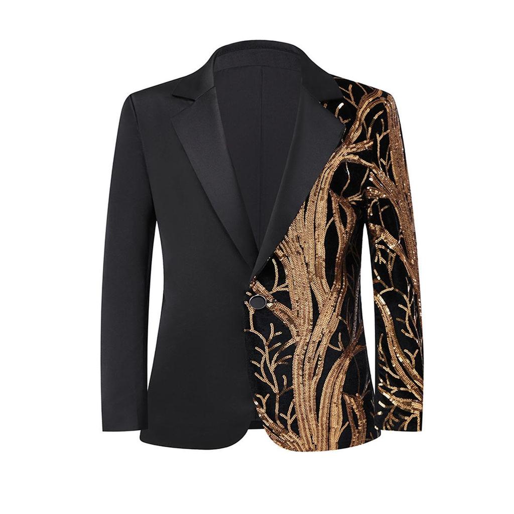 Jungen Glitzer Schimmernder Lässiger Blazer - Trendige Leichte Luxusjacke