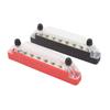 1 Pair M6 Power Distribution Block High Current DC12V To 48V 150A Double Stud 8 Way Battery Bus Bar Black Red for Car