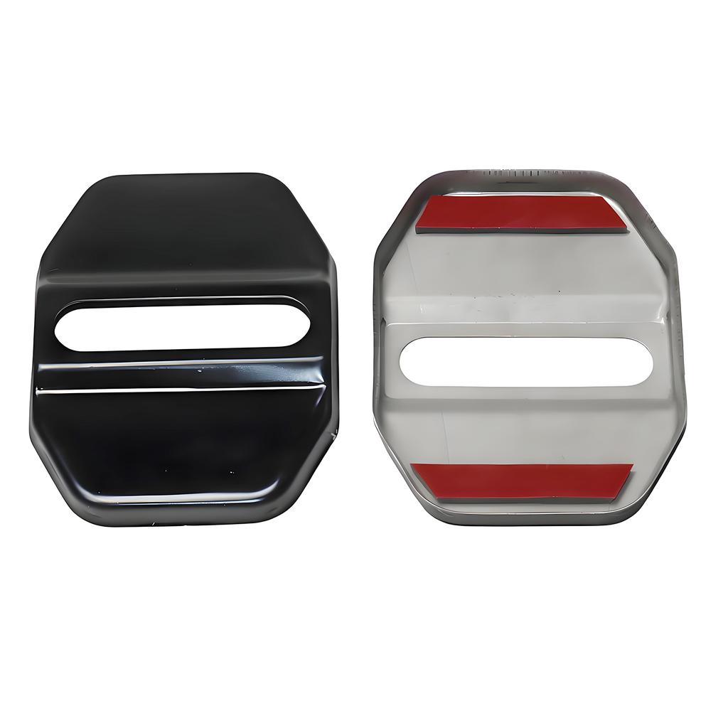 2Pcs Kit Car Decoration Car Door Lock Metal Buckle Car Door Buffer Pad Car Modification Accessories