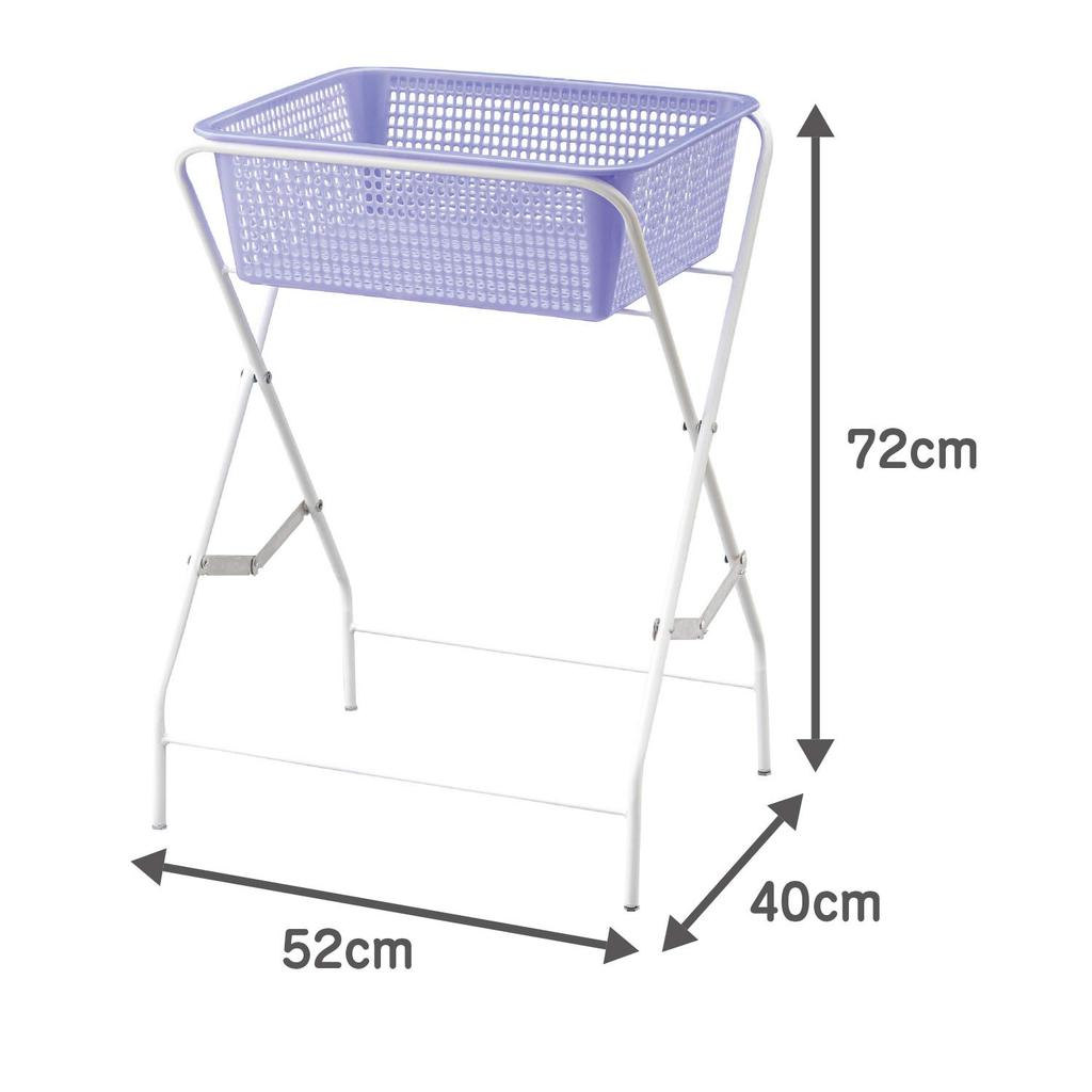 Yamazaki Sangyo Folding Luggage Storage Box, Basket, Width 37 x Depth 49.5 x Height 68cm, 192892