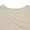 New Women's Solid Asymmetrical V-neck Pleated Top European American Minimalist Design Casual Blouse