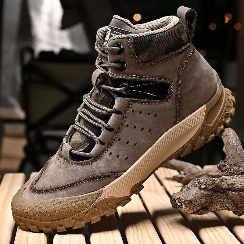 Italian Platform Men Genuine Leather Flat Designer Boots Outdoor Handmade Winter Short Plush Work Ankle Boot Luxury Walking Shoe