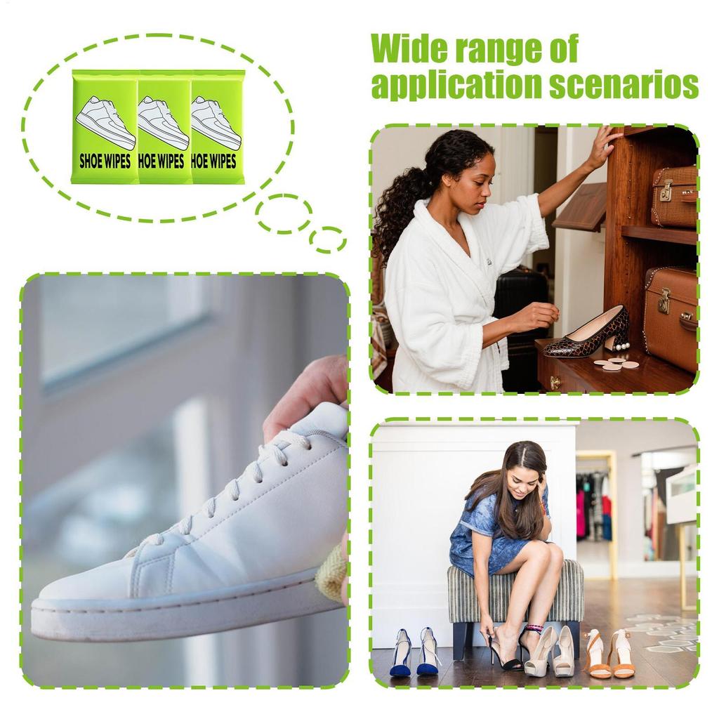 3 Bag Disposable Shoe Wipes Portable Shoe Cleaners Travel Sneaker Wet Wipes Quick Cleaning White Shoes Artifact Polishing