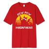 Pew Pew Madafakas Gatto con due pistole Stampa Uomo T-shirt Estate T-shirt in cotone Traspirante Vestiti larghi Hip Hop Street Tees