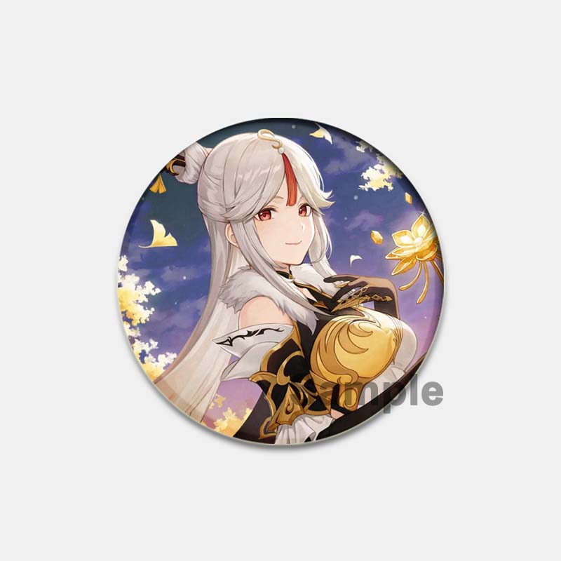 

32/44/58 мм Genshin Impact Pins Круглые мультяшные забавные застежки-броши для рюкзака, одежды, аксессуаров, игр, аниме, коллекции, значки, украшения 32mm