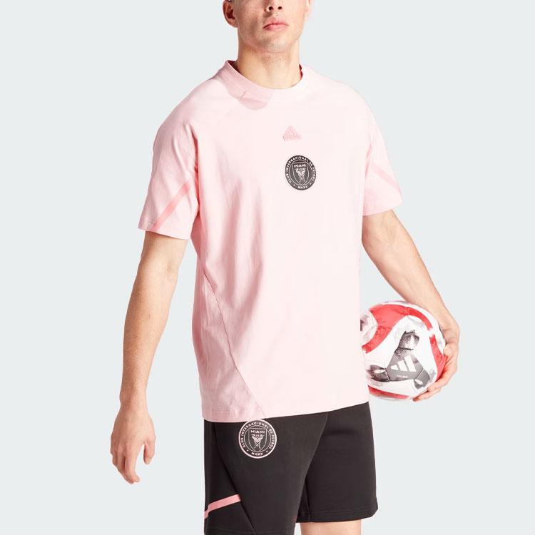 Adidas Inter Miami CF Designed for Gameday Travel T-Shirt Hellrosa Herren Streetwear IQ0723