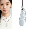 Stunning Natural Chalcedony Pendant Necklace Ethnic Style Clavicle Chain Jewelry Suitable For Women And Gifts