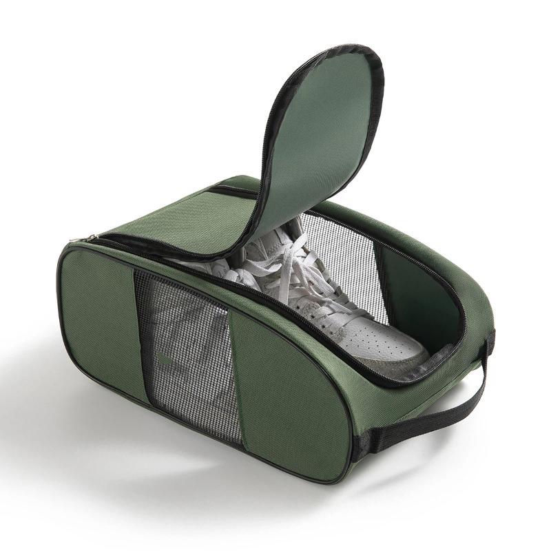 Breathable Mesh Travel Shoe Storage Bag Portable Wear Resistant Fabric Organizer for Men Women Daily Gym Travel Use