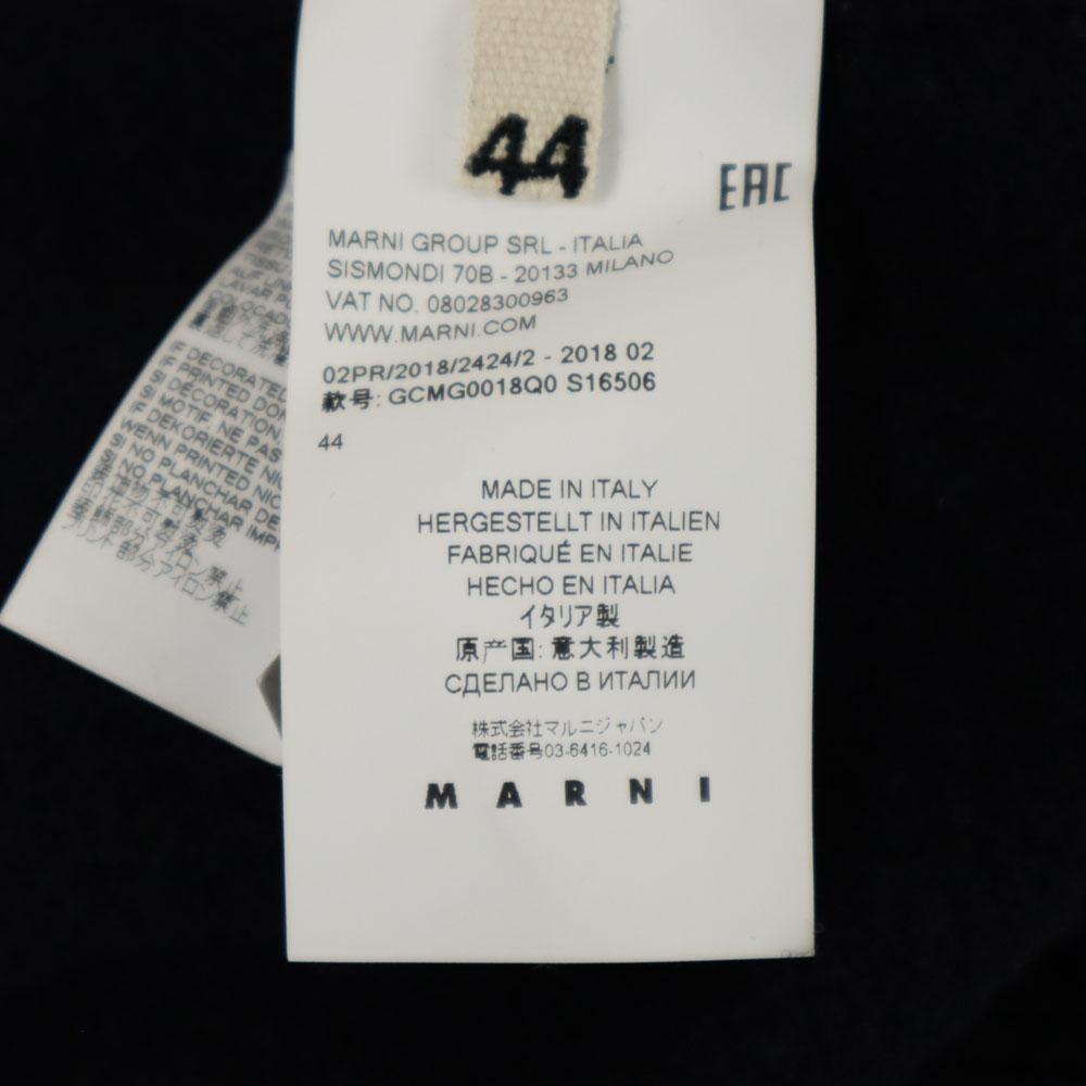 MARNI Made in Italy Virgin Wool Long sleeve sweater 44 Navy knit Women Used