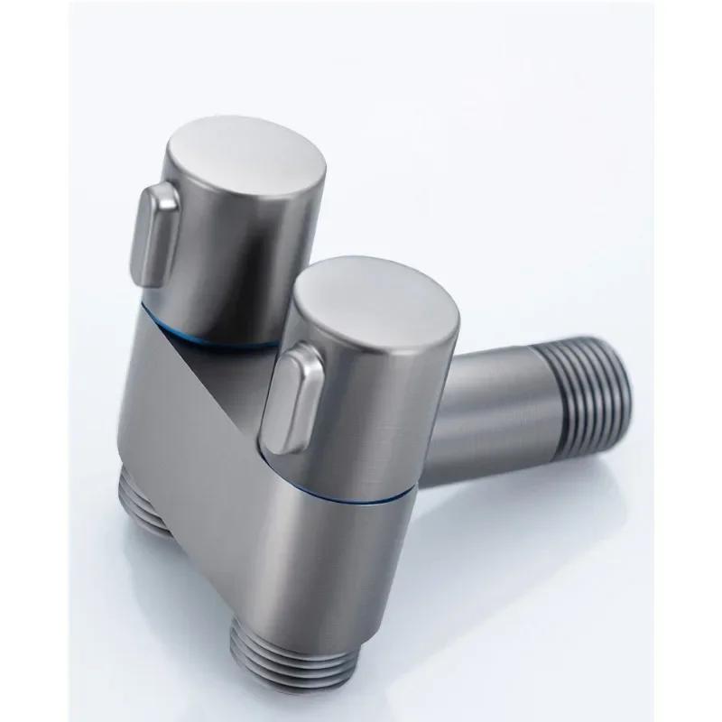 1PC Handheld Bidet Sprayer Toilet Bidet Toilet Sprayer Set Spray Water Bathroom Shower Double Outlet Angle Valve Toilet Accessories