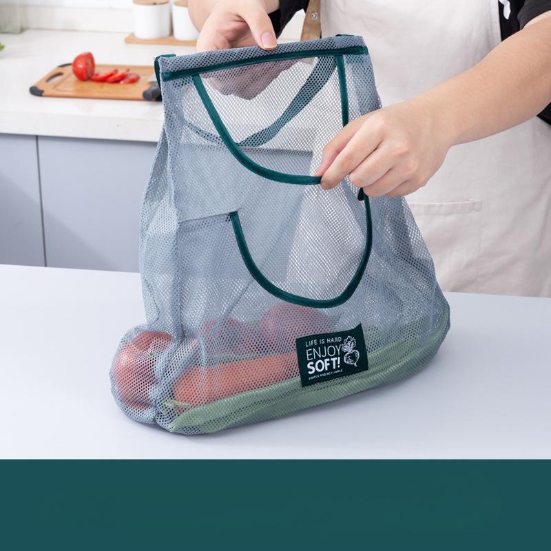 Belüftete Netz-Aufbewahrungsbeutel für Knoblauch, Kartoffeln, Zwiebeln - Langlebiger Kunststoff-Hängeorganizer für Küche & Speisekammer, Sicher für den Kontakt mit Lebensmitteln