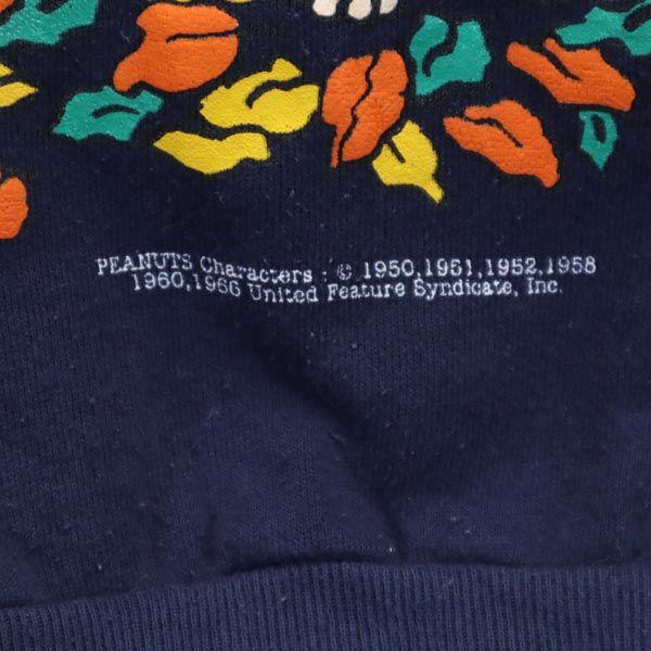 Peanuts Old USA Made Logo Print Long Sleeve Sweat Trainer Men's Used