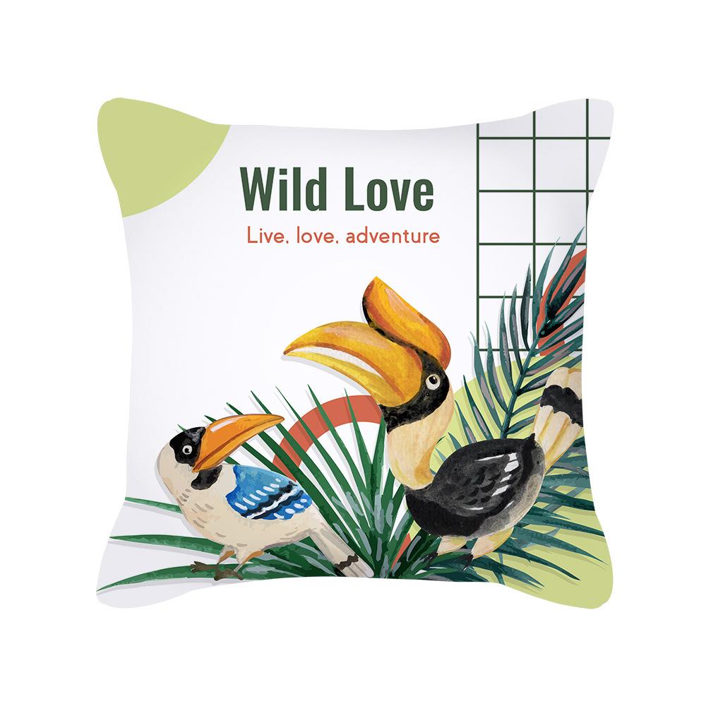 

New Home Green Plant Tropical Pillow Cover Without Core Cushion Cover Waist Pillow Cover Cushion Cover Furniture Supplies 45 * 45cm