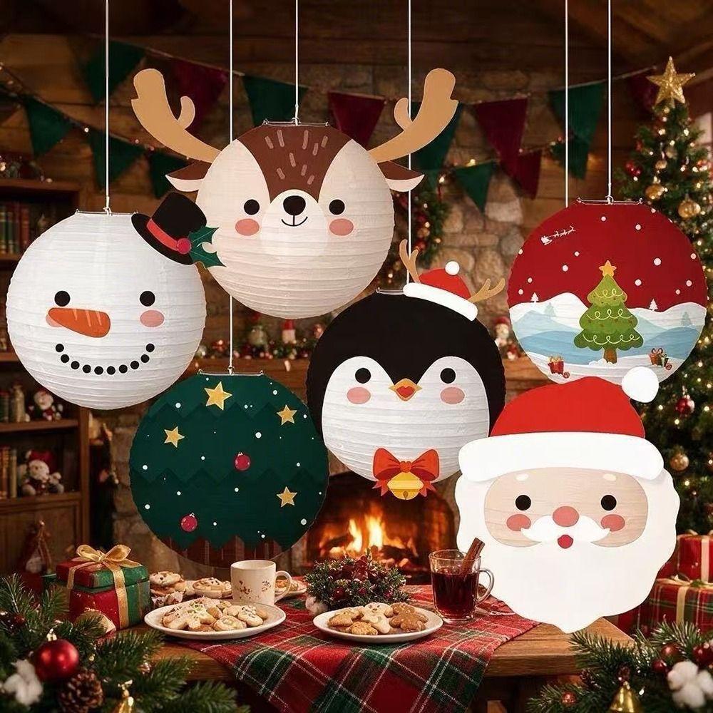 Santa Snowman Christmas Lanterns Cartoon Christmas Decoration Creative Hanging Ornamnet  Gift