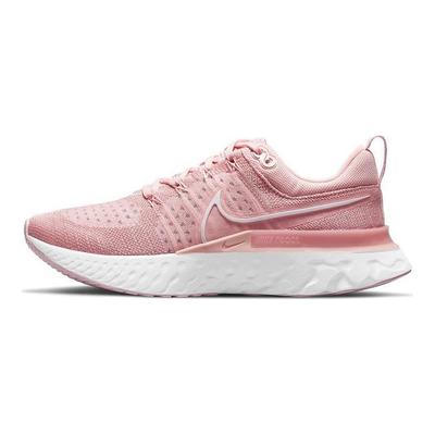 React Infinity Run Flyknit 2 Rose Glacé Chaussures de Sport pour Femmes Rose-Mousse Blanc CT2423-600