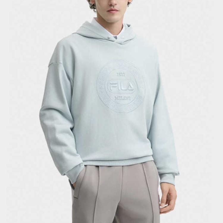 New FILA Sweatshirt Men's Autumn Aqua Blue F11M445208FBU