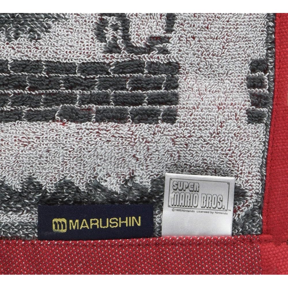 Marushin Hand Towel Mini Towel Nintendo Mario Bowser Castle Stage Cotton Handkerchief Character W...