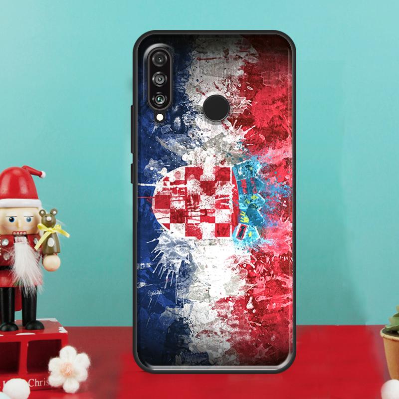 Croatia Flag For Huawei Nova 12i 12s 11i 5T Y90 Y70 Y60 Y61 Y91 Y72 9 10 SE P60 Pro P20 P30 P40 Lite Case