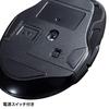 Sanwa Supply Silent Wireless Blue LED Mouse Type-C/A Connector Included Large 5 Button MA-WBLC169BK