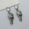 Norse Viking Wiccan Moon Phase Raven Earrings Stainless Steel Hook Handmade Jewelry