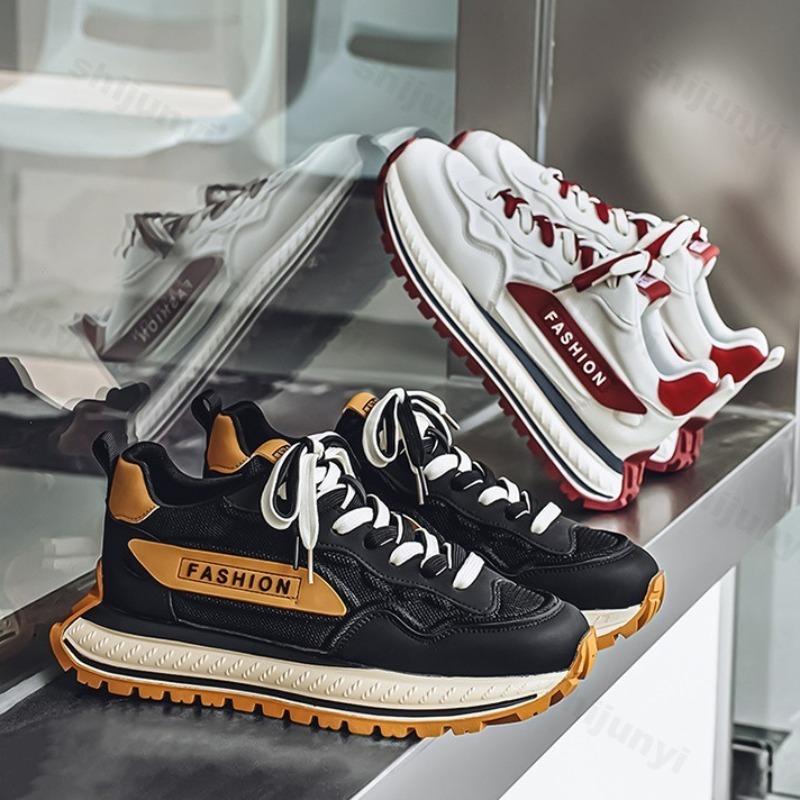 Fashion Men's Casual Shoes 2025 Spring New Mesh Breathable Sports Shoes Fashion Trend Versatile Thick Soled Comfortable Chunky sneakers
