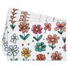 Cotton Linen Waterproof Placemats Set of 4, Daisy Floral Dining Mat Table Mats Decor