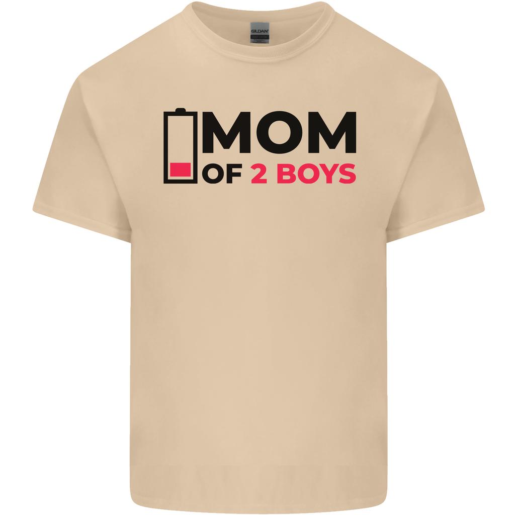 Mom of Two Boys Funny Mothers Day Unisexs Light Cotton TShirt