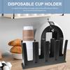 Premium Plastic Paper Cup Rack Organizer for Home Office Cafe Bar Desktop Disposable Cup Dispenser Storage Holder