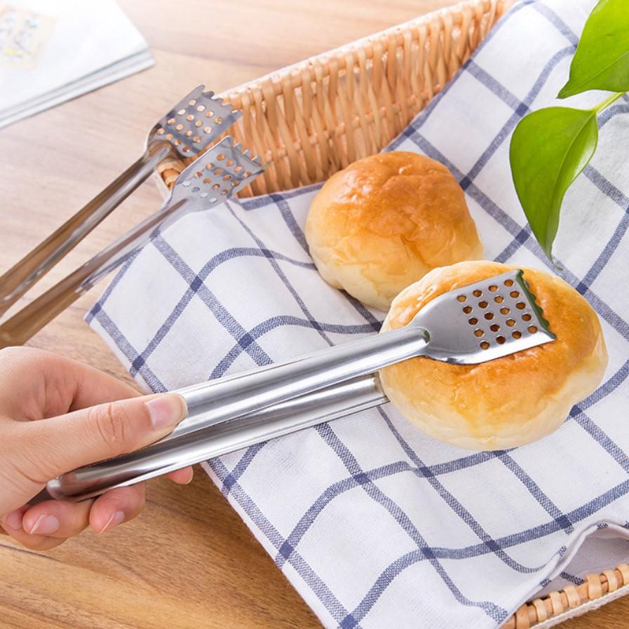 Stainless Steel Square-Head Food Clips for Barbecue, Hot Pot, and Bread