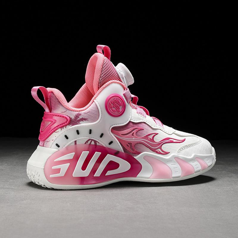 

2025 summer new boys shoes non-slip and wear-resistant basketball shoes children s sports shoes medium and older children s mesh running shoes 40