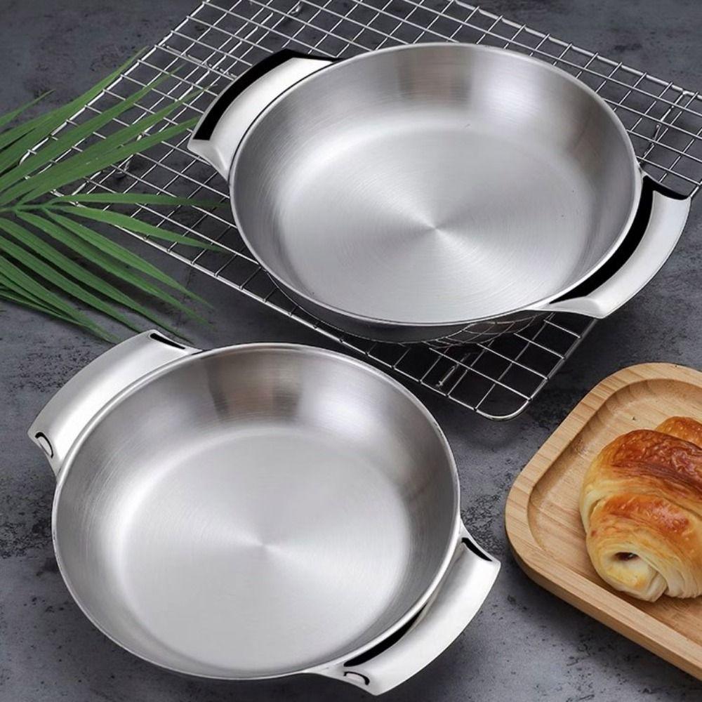 Silver/gold Cooking Pan Stainless Steel Saucepan Cookware Soup Basin  Ramen