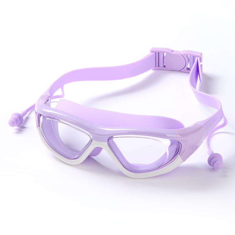 

Детские HD водонепроницаемые очки для плавания с защитой от запотевания и встроенными берушами для мальчиков и девочек