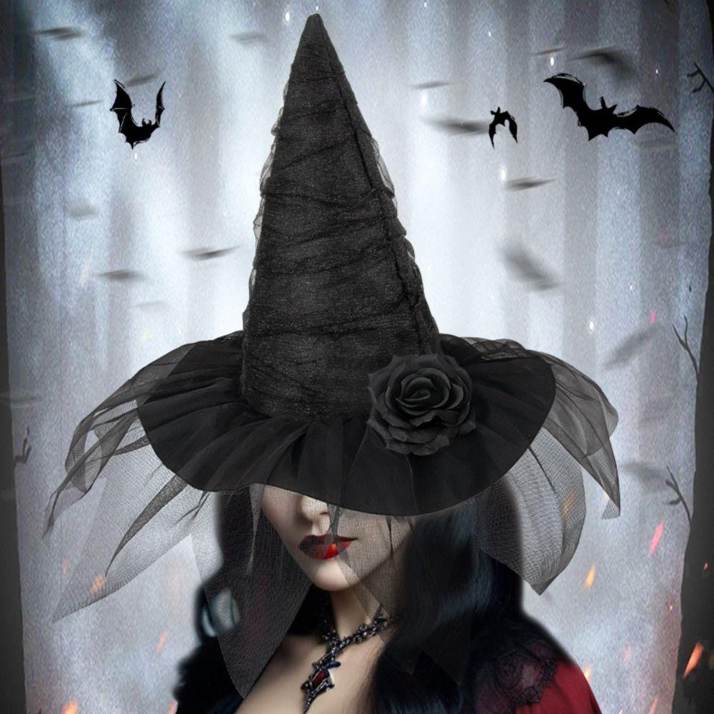 Baroque Baroque Witch Hat Velvet Cloth Wizard Cap Portable Halloween Witch Hat Night Club