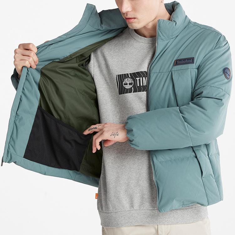 Timberland Removable Hooded Down Jacket Men outerwear Balsam-Green A5RFG-392
