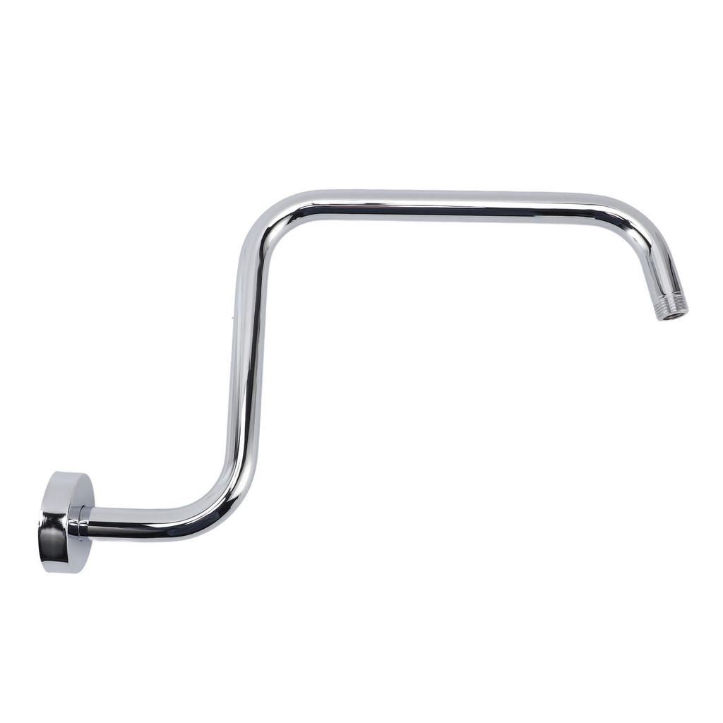 Shower Arm Stainless Steel Shower Arm with Flange S Shape Shower Head Riser Pipe In Wall Installation Shower Head Extension Arm for Bathroom
