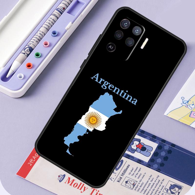 Argentina Flag For Oppo A60 A80 A40 A94 A74 A54 A15 A18 A38 A58 A78 A98 A16 A76 A96 A57 A17 A77 A5 Pro Case