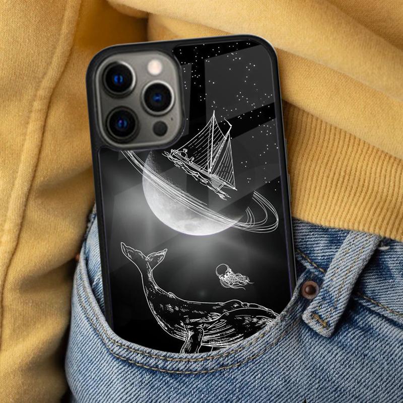 Fliegender Wal Magisch Weiche Handyhülle für iPhone 17 Air 16e Pro max 15 Pro 13 14 Plus 11 12 MagSafe Magnetisches Coque