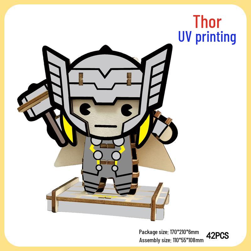 

3D Деревянный Робот-Пазл Лазерной Резки - Развивающая Сборная Игрушка для Детей