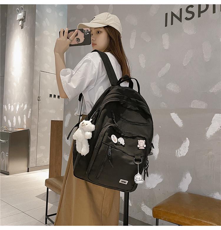 Korean Style Large Capacity Workwear Backpack for Autumn & Winter - Unisex Student Bookbag for Middle School and University