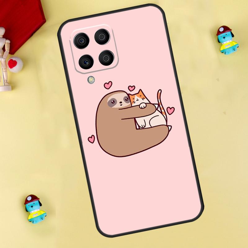 Cute Lovely Cozy Sloth Animal Case For Samsung Galaxy M55 M14 M34 M54 M32 M52 M15 M11 M12 M13 M06 M16 M36 M56 M31 M53 M35