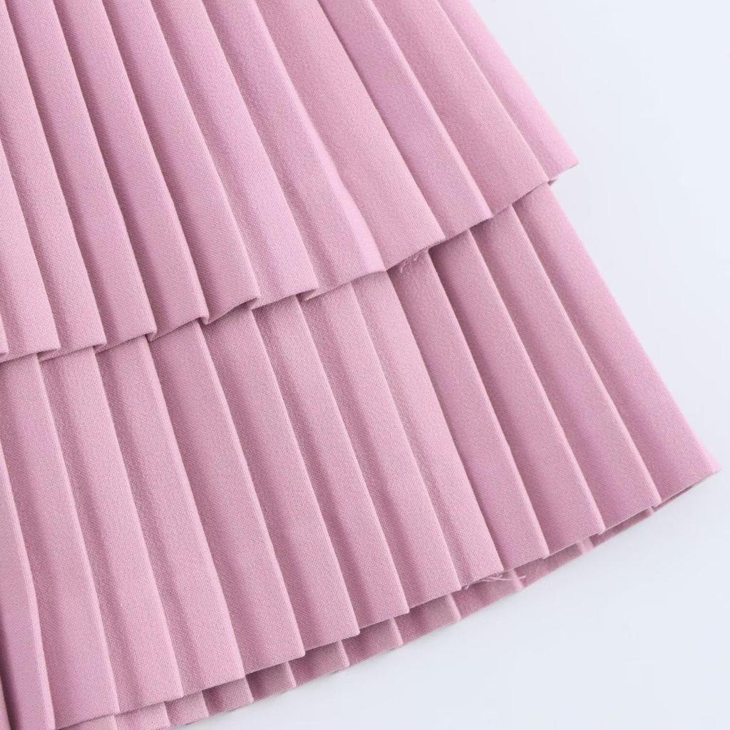 2025 Spring Women's Slim Sweet Wide Pleat Jumpsuit Dress