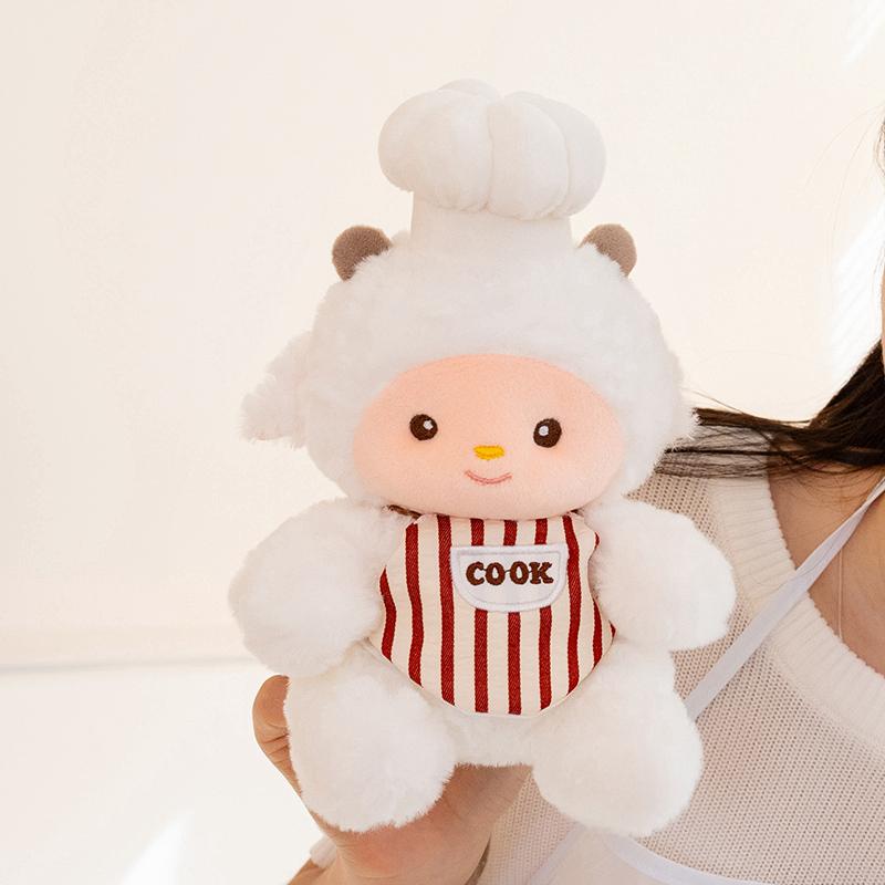 Chef Series Cute Animal Plush Toys Soft Fluffy Cat Chick Penguin Panda Cook Elephant Stuffed Animals Adorable Kitchen Home Decor